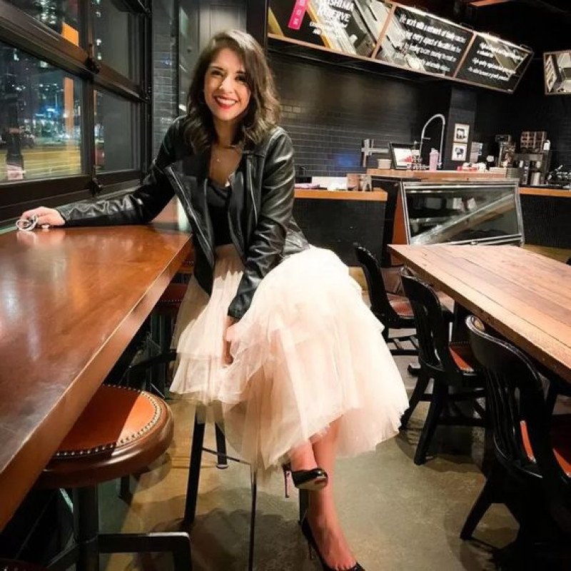 Black Biker Jacket  Outfits With Pink Formal Skirt, Trendy 40th Birthday Outfit: party dress,  leather jacket,  fabulous 40th birthday,  dress-up  