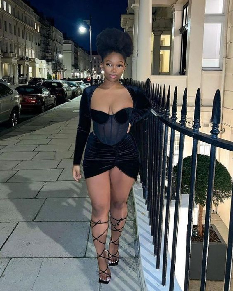 Swag Girls Clothing Ideas With Cleavage Deep Neck Black Dress, Girls Night Out: 