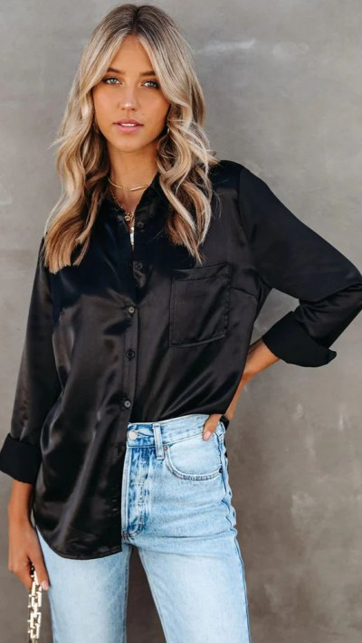Adorable looks with top, silk, shirt, blouse, t-shirt: 