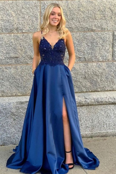 Dark Blue And Navy azure adorable fashion with strapless dress, evening gown, gown, ball gown, one-piece garment: prom dresses,  formal wear,  evening gown,  ball gown,  party gowns,  cinderella divine,  strapless dress  