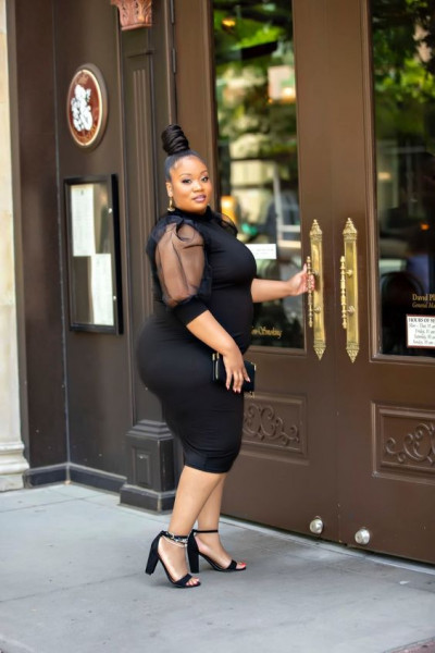 Chic collection with little black dress, little black dress: plus-size clothing,  plus size dress,  little black dress  