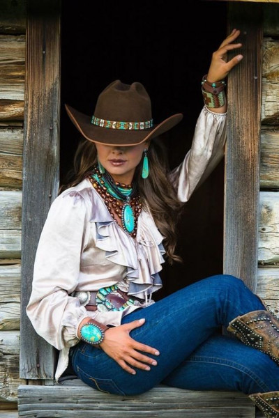 Adorable looks with jeans, fedora: sun hat,  cowboy hat,  akubra cattleman hat,  akubra hats  