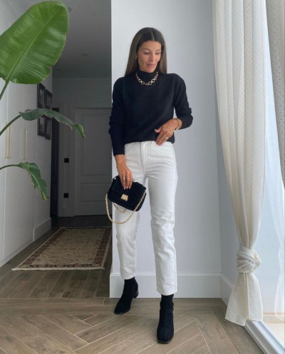 White adorable fashion with: 