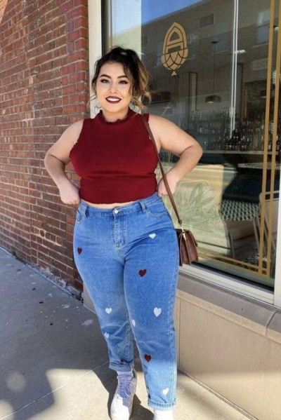 Dresses ideas outfit para gorditas 2022, women's clothing: women's clothing,  calÇa malha jeans,  womens fashion,  mom jeans  