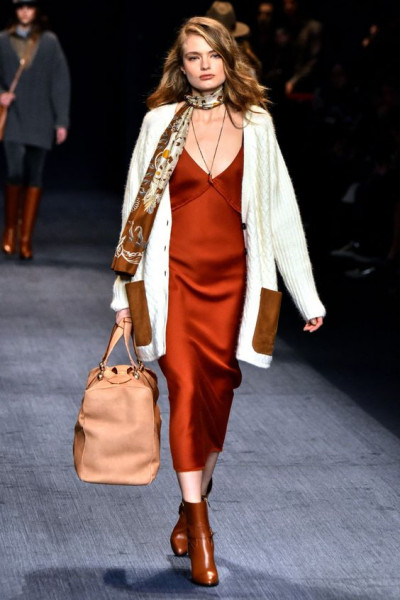 Orange dress chic with: luggage and bags,  slip dress,  shoulder bag  