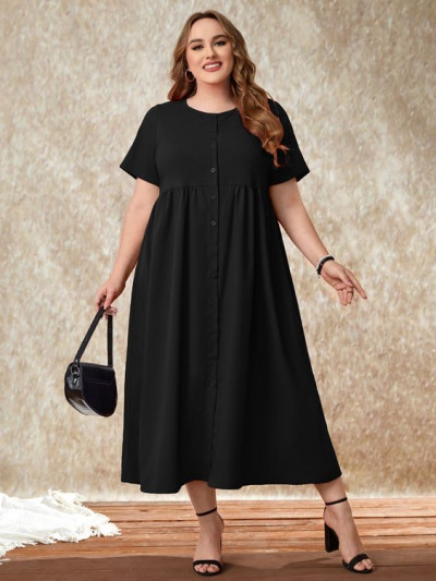 Effortless style little black dress plus-size clothing, little black dress, cocktail dress m, plus size dress: plus-size clothing,  day dress,  plus size dress,  little black dress,  cocktail dress,  formal wear,  cocktail dress m,  army green plus size v neck short sleeve maxi dress with slits  